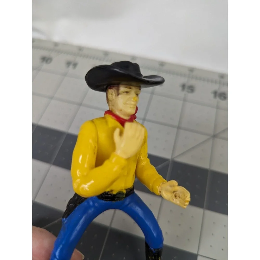 Vintage Plastic Horse Vinyl Cowboy Figure Hong Kong‎